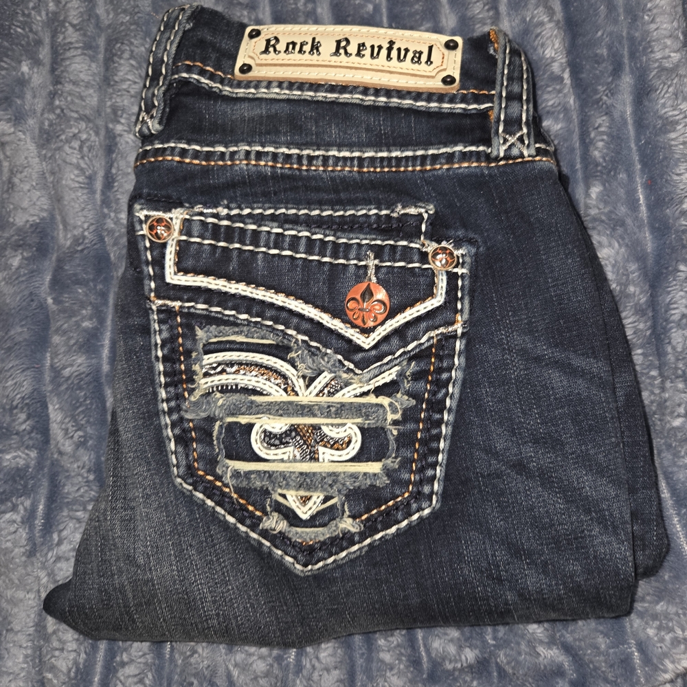 Rock Revival Dark Blue Skinny Jeans